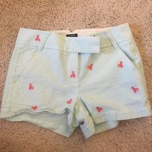 J Crew lobster patterned shorts
